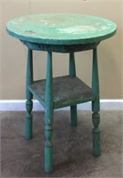 RUSTIC GREEN VINTAGE SIDE TABLE