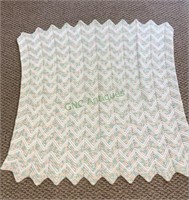 Beautiful baby blanket, features, yellows, blues,
