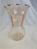 Anchor Hocking Pink Depression Glass Windsor Vase