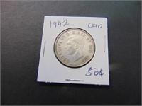 1942 Canadian 50 cent Coin