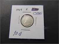 1949 Canadian 10 cent Coin