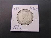 1911 Newfoundland 50 cent Coin