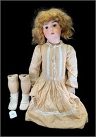 Large Antique Bisque Porcelain Doll