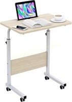 23.6in Mobile Side Table & Laptop Stand  Maple