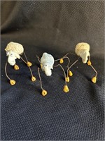 Handmade Set of 3 Ceramic Sheep