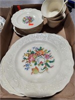 Misc china plates, cups, saucers