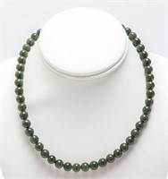 Nephrite Jade Bead Necklace