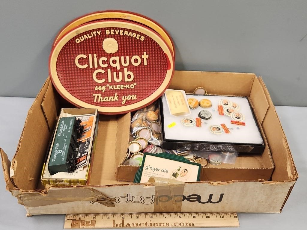Vintage Clicquot Club Soda Advertising Lot