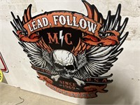 Lead, Follow MC Metal Sign
