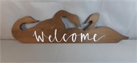 39'' Wood Welcome Sign