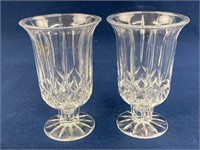 Vintage lead crystal Hurricane Candle Holder