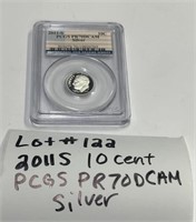 Lot#122) 2011 S 10 c Silver PCGS PR 70DCAM