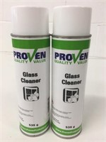 2 Cans Proven Quality Value Glass Cleaner 539g/ea