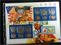 1990 United States Coin & Stamp Set