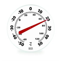 BIOS Dial Thermometer, Black and White, 12"