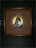 Framed "Molly and Annie" collector art plate