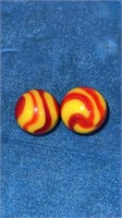 2 Peltier Ruby Bee 5/8” + 1- marble mint