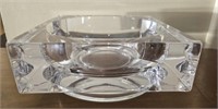 Heavy solid glass bowl