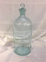 Large Vintage Apothecary Jar Blue Tint