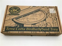TERRA COTTA BURDBATH/SEED TRAY NEW IN BOX