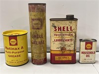 4 x SHELL Tins / Containers