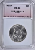 1961-D FRANKLIN HALF DOLLAR WHSG