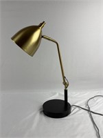 Black and brass toned desk lamp