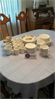 8 vegetable pattern plates 7 cream plates 6 small