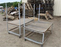 (2) 2-Tier Rolling Carts, Approx 5FTx3FT