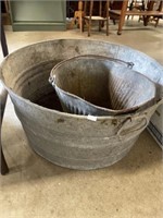 Galvanized Tub & Coal Bucket