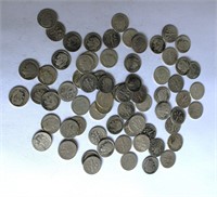 1940's 50's Roosevelt Silver Dimes 69 Dimes