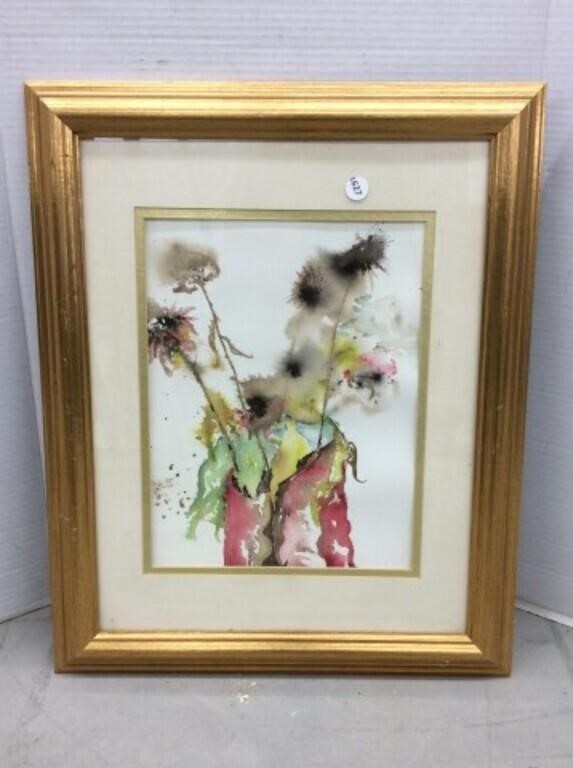 Framed Watercolour 17 X 21 "