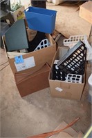 Baskets, plastic organizers