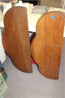 PAIR OF CURIO CABINET WOOD SHELVES
