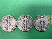 (3) 1944 Liberty Half Dollars