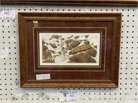 FRAMED HORSE PRINT BY FAMED ARTIST