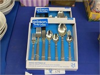 TWO GIBSON STAINLESS FLATWARE SETS