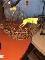 Golden decorative basket