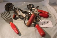 VTG RED HANDLE KITCHEN TOOLS