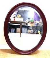 Vintage oval cherry mirror