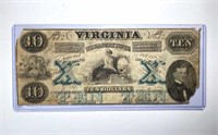 1862 Virginia $10 Treasury Note, Richmond