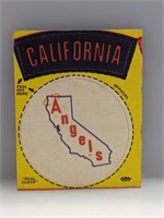 1968 Fleer Cloth Stickers California Angels Team