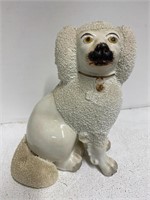 Vintage Staffordshire Poodle Statue  k