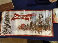 Budweiser Ad 30x16", with glass