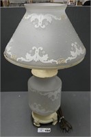 Hand Painted Glass Parlor Lamp