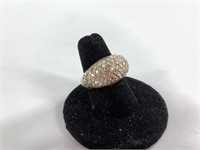 Sterling silver, Marcasite and CZ ring size 8