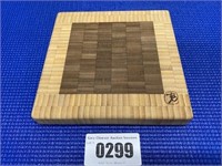 Wood Cutting Board/Trivet 6 1/2" Square