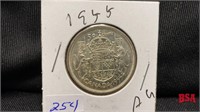 1955 Canadian 50 cent coin