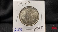 1953 Canadian 50 cent coin