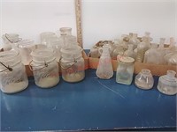 Ball jars & sm glass bottles